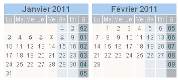 T�l�charger le mod�le de calendrier